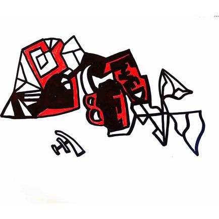 Fred Bugs, Untitled Abstract Drawing, 2025, Acrylic and Watercolors on Paper For Sale