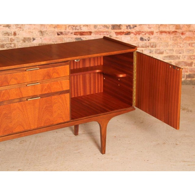 Brown Mid-Century Modern Teak Sideboard by Meredew, 1960s For Sale - Image 8 of 17