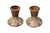 Rustic European Donn Young Attr. Ceramic Candle Holders, a Pair For Sale - Image 3 of 5