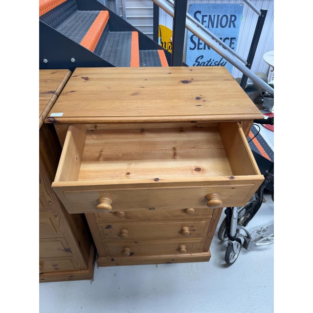 Wide Pine Chest of Drawers For Sale - Image 4 of 9