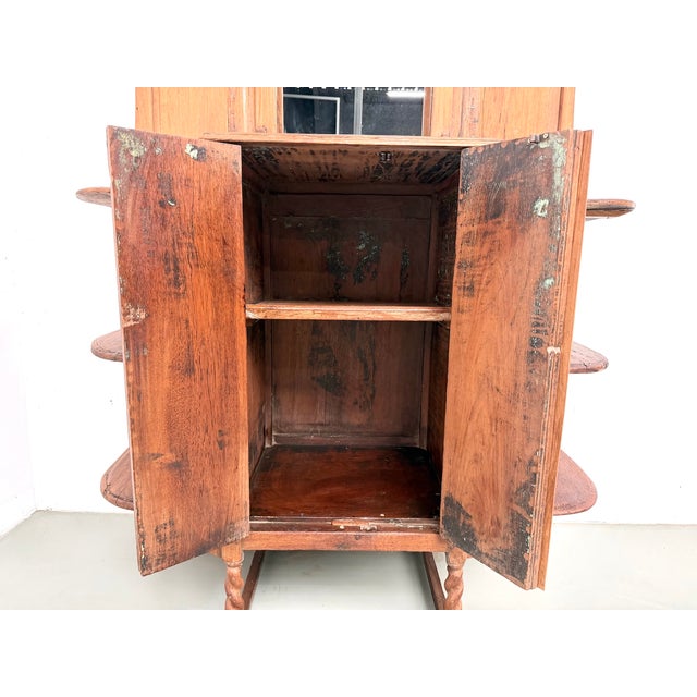 Folk Art Sideboard Cabinet in Oak, 1900 For Sale - Image 16 of 18
