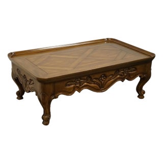 Karges Solid Walnut Country French Provincial 44x26" Accent Coffee Table For Sale