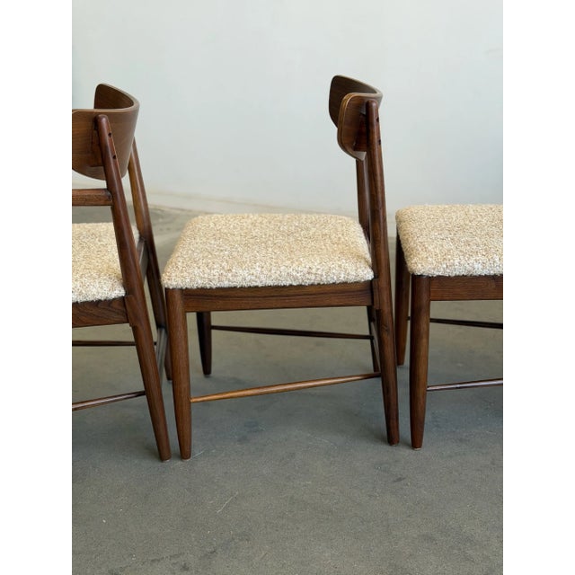 1950s Sculptural Walnut Dining Chairs - Set of Six For Sale - Image 11 of 18