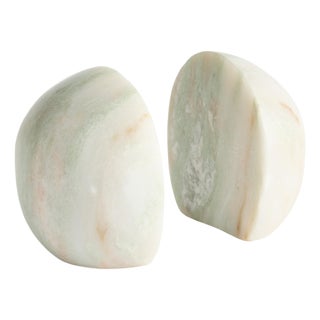 Jocelyn Marble Bookends St/2 For Sale