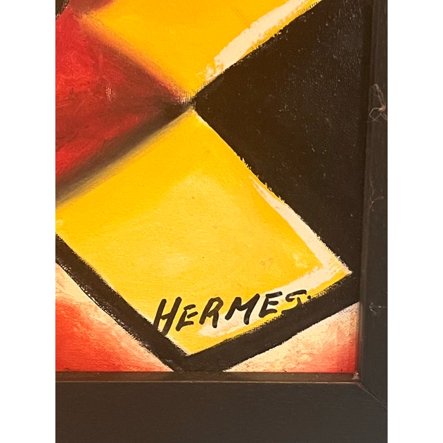 Large Signed Contemporary Neo-Cubist Musicians Painting, 56.5” For Sale In West Palm - Image 6 of 7
