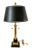 Vintage Chapman Style Neoclassical Brass & Black Marble Table Lamp W/Shade For Sale - Image 4 of 9