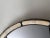 Art Deco Style Handmade White & Black With Brass Inlay Round Mirror, a Pair For Sale - Image 4 of 11