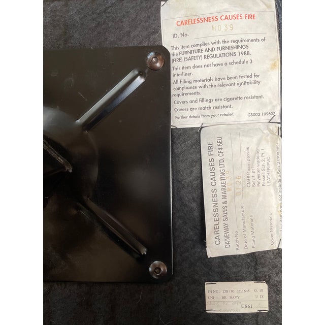 Danish Design Leather Recliner and Swivel Armchair With Ottoman For Sale - Image 10 of 11