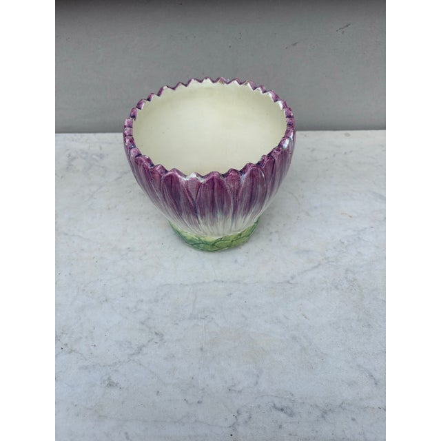 Delphin Massier Majolica Cache Pot Delphin Massier Circa 1890 For Sale - Image 4 of 7