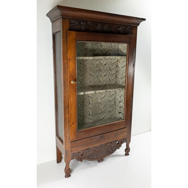 19th Century French Country Provincial Display or Spice Cabinet For Sale - Image 4 of 12