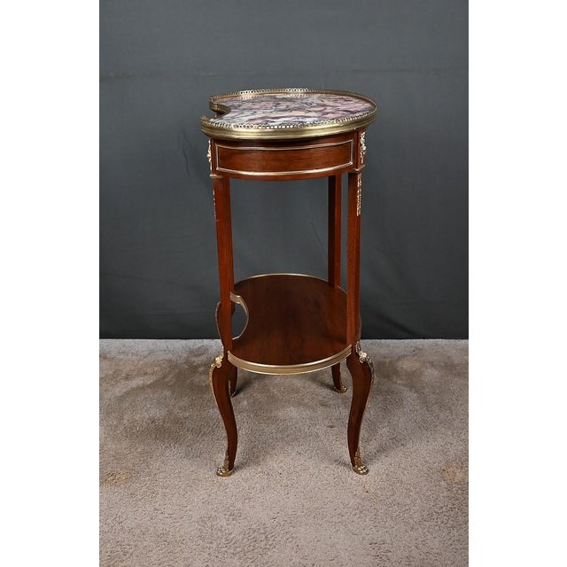 Small Early 20th Century Transitional Mahogany Kidney Table For Sale - Image 17 of 18