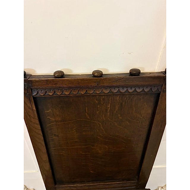 Antique English Oak Correction Chair, 1680 For Sale - Image 13 of 15