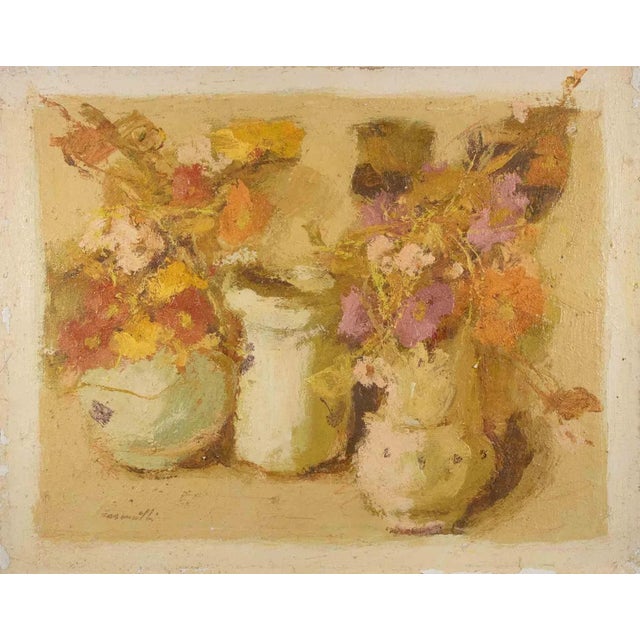 Franco Marzilli, Still Life, Oil Painting, 1970s For Sale