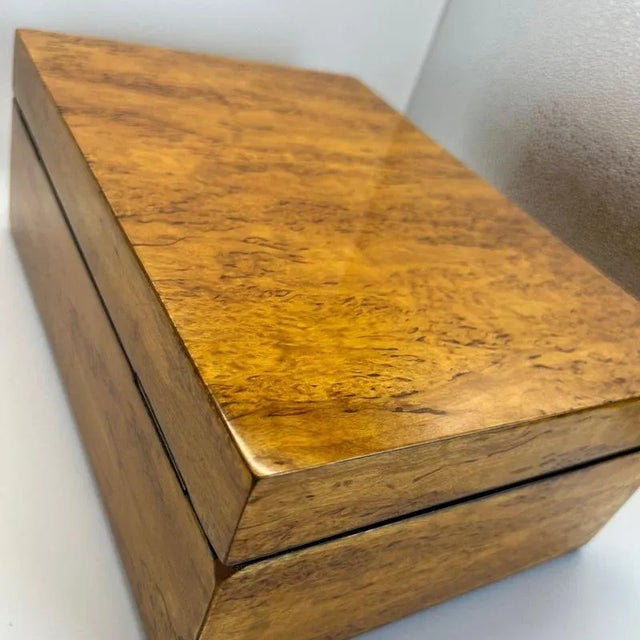 Black Biedermeier Box in Ice Birch and Brass, Germany, 1840s For Sale - Image 8 of 18