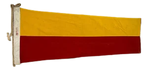 Vintage Nautical Signal Flag in Frame