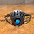 1960s Vintage Native American Navajo Sterling Silver and Turquoise Bear Paw Cuff Bracelet For Sale - Image 5 of 13