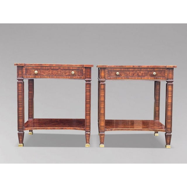 Walnut Side Tables from Brights of Nettlebed, 1980s, Set of 2 For Sale - Image 9 of 11