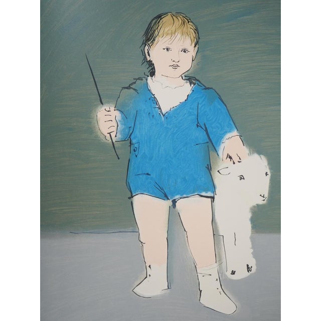 Pablo Picasso After Pablo Picasso, Child and Lamb, 1996, Color Lithograph For Sale - Image 4 of 11