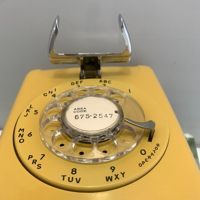1979 Harvest Gold Rotary Dial Wall Telephone Chairish