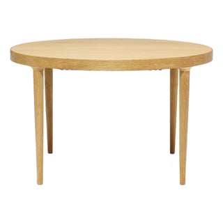 Danish Extendable Round Dining Table in Oak, 1960s For Sale