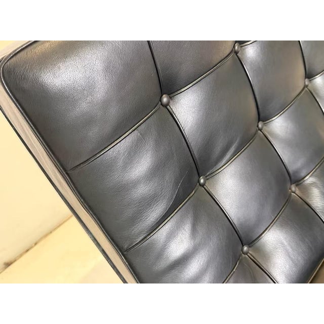 Ludwig Mies van der Rohe Leather Barcelona Chairs by Ludwig Mies van der Rohe for Knoll Inc. For Sale - Image 4 of 18