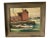 Vintage 1965 Framed Painting of Dinghys and Sailboat at the Lobster-Mans Shack in the Harbor For Sale - Image 13 of 13