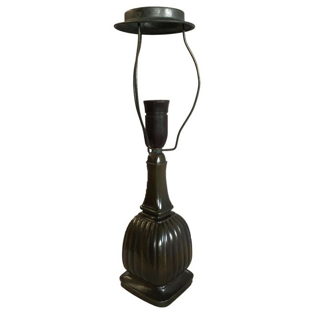 1930s Danish Rewired Art Deco Table Lamp in Disco Metal by Just Andersen, 1930s For Sale - Image 5 of 5