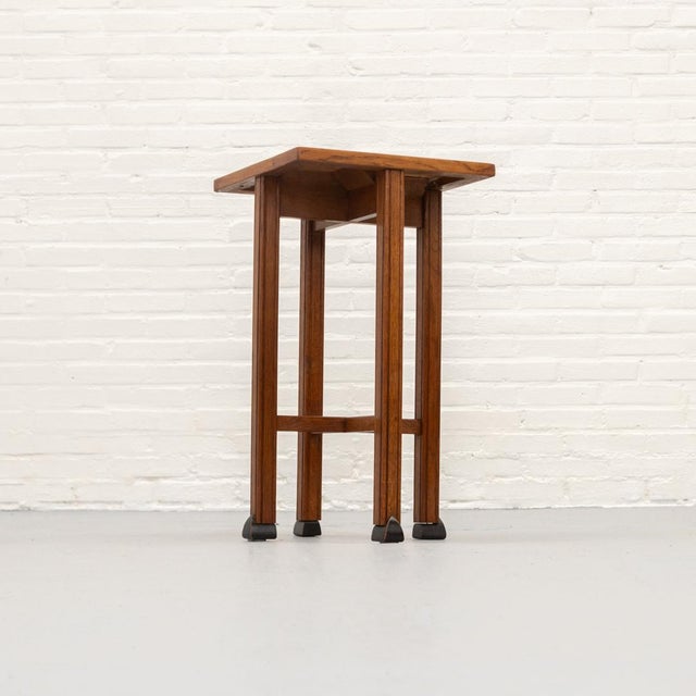 Tan Dutch Art Deco Side Table, 1920s For Sale - Image 8 of 17