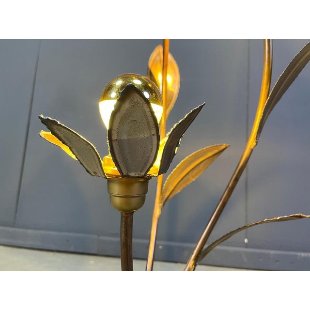 Lotus Floor Lamp by Maison Jansen, 1970s For Sale - Image 6 of 11