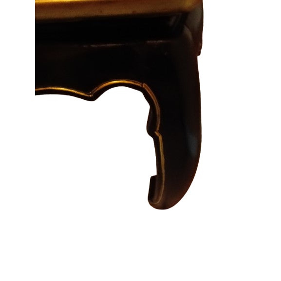 1970s Taiwan Ming Chow Gilt and Black Coffee Table For Sale - Image 4 of 5