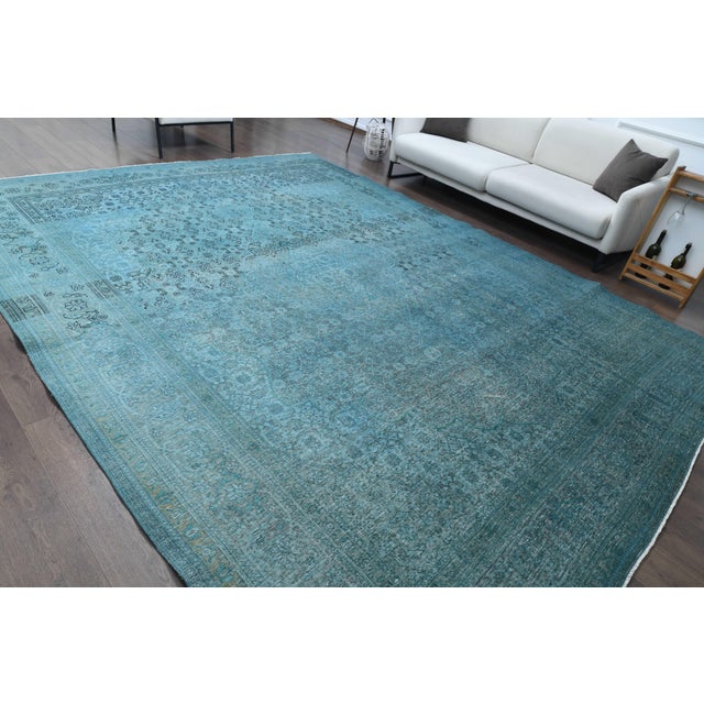 Textile 1970s Vintage Persian Handmade Wool Cotton Area Rug For Sale - Image 7 of 11