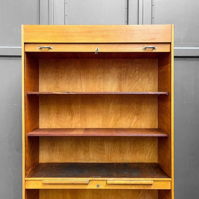 Wood Large Roller Shutter Cabinet For Sale - Image 7 of 18