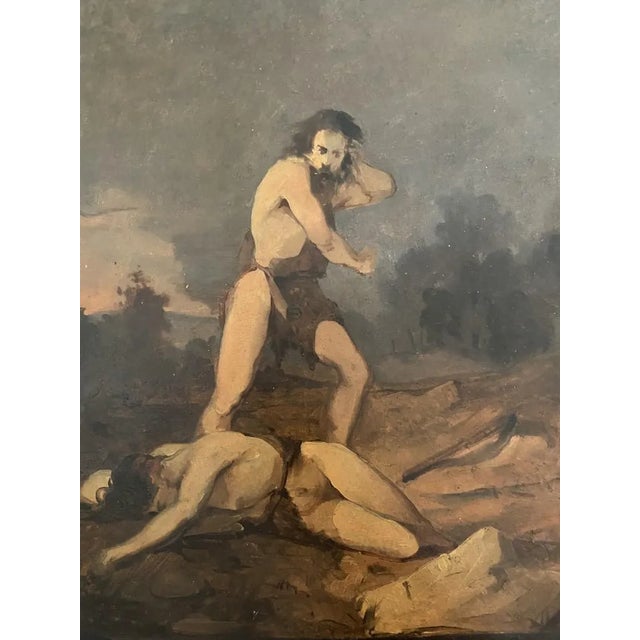 Unknown - Cain and Abel - Original Oil Paintings - Early 20th Century For Sale