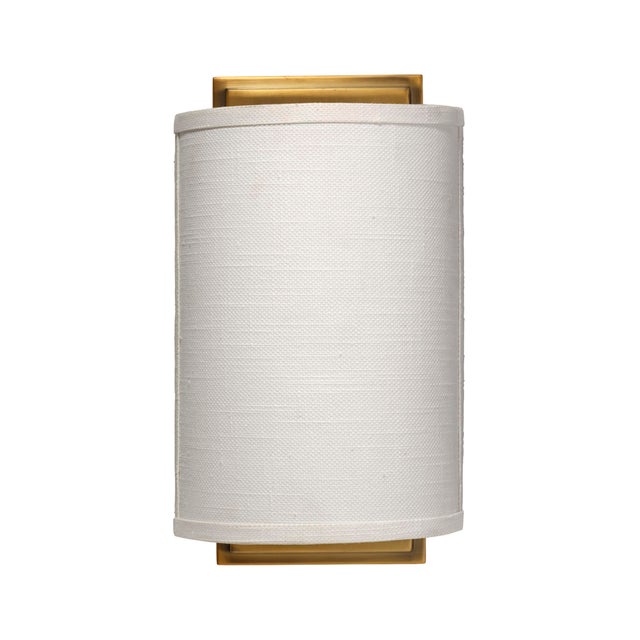 White Jamie Young Riley Wall Sconce in White Linen For Sale - Image 8 of 8