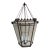 Antique Metal Tole Lantern With Ram’s Head Decoration For Sale
