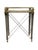Metal Vintage Maison Jansen Style Hollywood Regency Accent Table | French Neoclassical Brass Lion Head & Paw Feet | Glass Top Side Table For Sale - Image 7 of 15