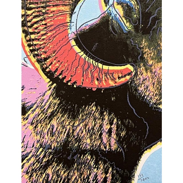 After Andy Warhol, Bighorn Ram Pink-Blue, 1980s, Print For Sale - Image 3 of 6