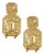 Large Mid-Century Baroque Brass Double-Arm Sconces, Set of 2 For Sale