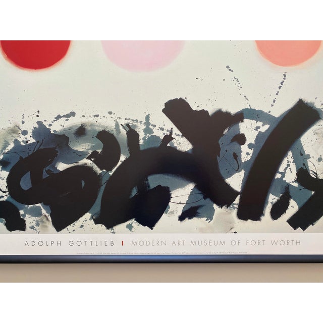Adolph Gottlieb Foundation Vintage 1998 Abstract Expressionist Lithograph Print Framed Museum Poster " Apaquogue " 1961 For Sale - Image 10 of 16