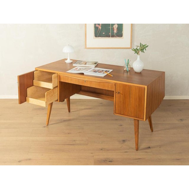 Mid-Century Modern Desk in Solid Wood, 1950s For Sale - Image 3 of 13
