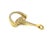 Contemporary Mid 20th Century Roberto Coin 18k Yellow Gold Diamond Snaffle Horse-Bit Charm Pendant For Sale - Image 3 of 6