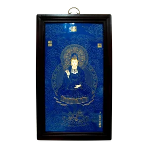 Early 20th Century Chinese Porcelain Buddhist Temple Plaque