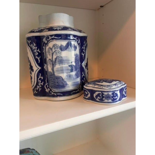 Mid 19th Century Chinoiserie Lidded Ginger Jar For Sale - Image 5 of 5