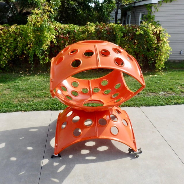 Metal Large Modular Cast Aluminum Orange Yard Art Indoor Outdoor Playground Sculpture For Sale - Image 7 of 13