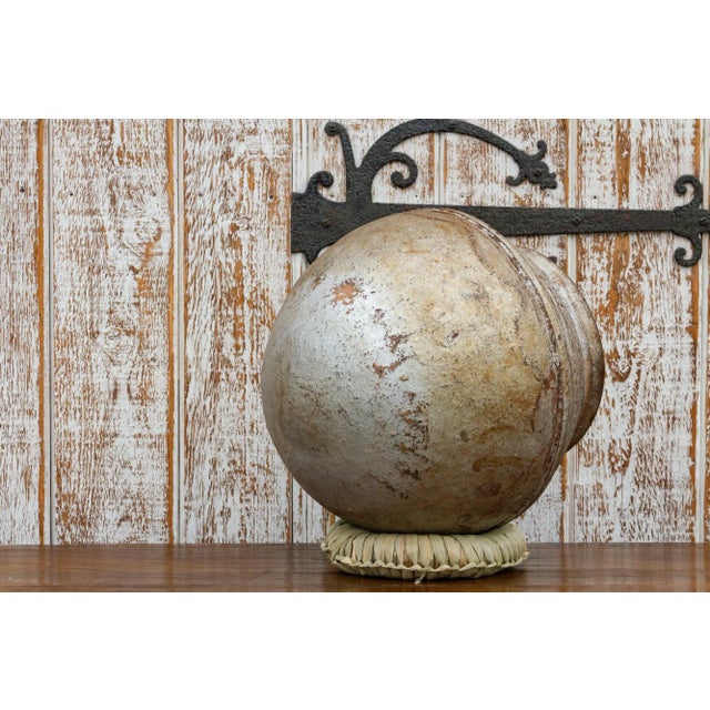 Ceramic Kenga Silver African Carved Vessel For Sale - Image 7 of 9