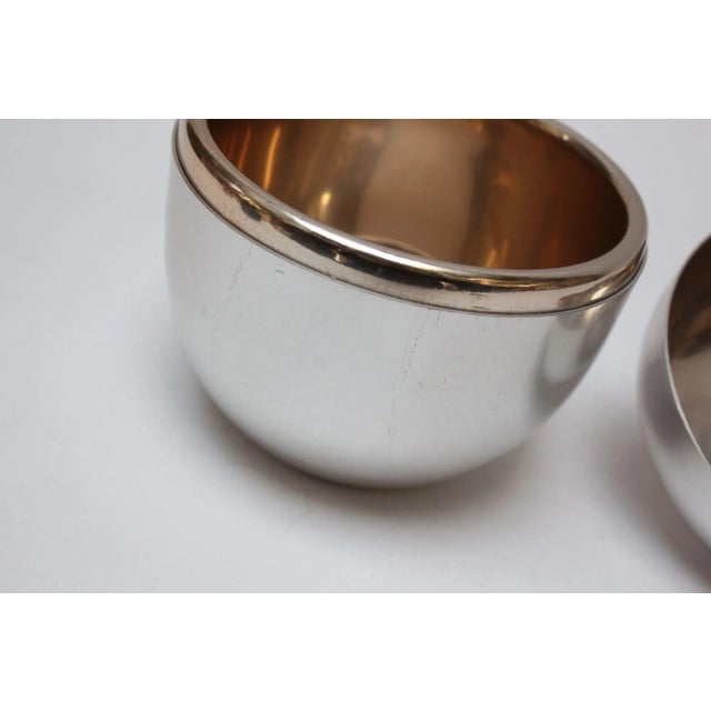 Silver Mid-Century Italian Aluminum "Mela" Ice Bucket by Ettore Sottsass for Rinnovel For Sale - Image 8 of 13