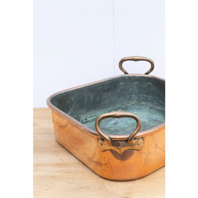Antique French Copper Turbotiere Pan For Sale - Image 4 of 5