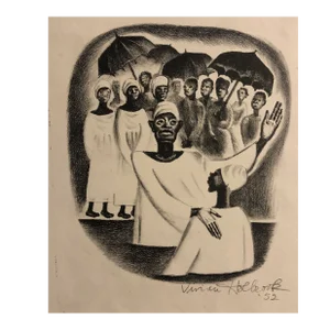 1930s Vivian Holbrook Baptism Lithograph