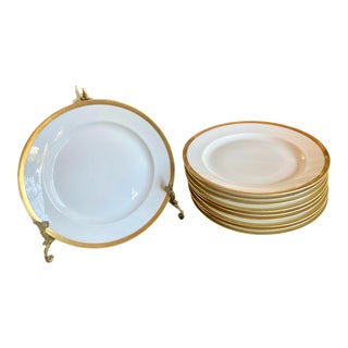 19th C. Limoges Gilt Rimmed Plates, Set of 10 For Sale