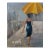 Walking in the Rain - 16x20" Oil on Canvas For Sale